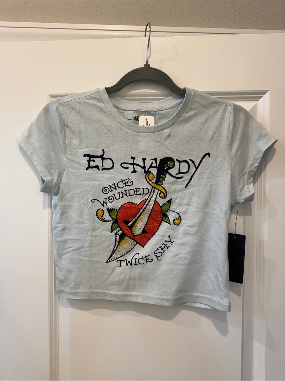 Ed Hardy y2k crop top size Med
